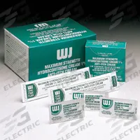 WATERJEL Topical Anti-Itch: Hydrocortisone Acetate, Cream, Packets, 0.03 oz Size, 144 PK (MPN WJHY-1728). Key specifications — Purpose: Itching; Unit Package Type: Packets; Unitized: Unitized; Concentration: Hydrocortisone Acetate 1%; Manufacturer Part Number: WJHY-1728; Active Ingredient: Hydrocortisone Acetate; Brand: WATERJEL; Product Type: Topical Anti-Itch.