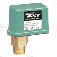 TACO Flow Switch: Paddle, 1 in For Pipe Size, Brass, 1 in NPT, 1 in Connection Size, NPT, SPDT (MPN IFSH1BF-1). Key specifications — Brand: TACO; Contact Rating (DC): 15A @125/250VAC; For Pipe Size: 1 in; Contact Rating (AC): 22 A @ 125/250V.