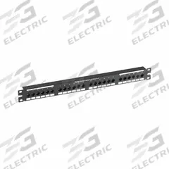 PANDUIT Patch Panel: Flat, 1 Rack Units, 24 Ports, 6A, IDC, Steel, 1 1/8 in Overall Ht, NK6XPPG24Y. Key specifications — Brand: PANDUIT; Compatible Cable Performance Category: 6A; Material: Steel; _Access Type: Rear Access; _Port Labeling: Front Numbered; _Power Over Ethernet: Power Over HDBaseT (POH); _Rear Termination: IDC; _Series: NetKey.
