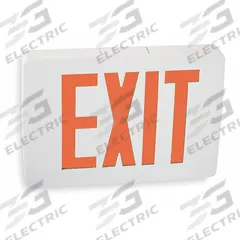 Exit Sign: Emergency Battery Backup, LED, White, Red, 2 Faces, Ceiling, Nickel Cadmium, 120/277 V AC (MPN LQC W 2 R EL N). Key specifications — Voltage: 120/277 V AC; Directional Indicators: Universal Field Selectable Chevrons; Text Color: Red; Brand: LITHONIA LIGHTING; Emergency Battery Backup: Yes; Housing Color: White; Lighting Technology: LED; Self Diagnostics: No.