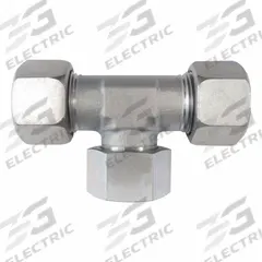 BRENNAN INDUSTRIES Compression Tee Fitting: M16x1.5 x M16x1.5 x M16x1.5 Thread Size, Steel, Swivel (MPN D6600-L10-L10-L10). Key specifications — Brand: BRENNAN INDUSTRIES; Series: D6600.