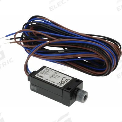 SMC Pressure Switch: 1/8 in Port Size, 1 NPN Output Open Collector, 12 to 24V DC - Compact Vacuum Pressure Switches