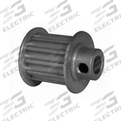 DAYTON Timing Pulley: Modified Curvilinear, Fixed, For GT Timing Belt Section, For 15 mm Belt Wd (MPN 12-5P15M6FA6). Key specifications — Brand: DAYTON; Finish: Clear Anodized; For Belt Series: Powerhouse®.