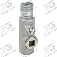 Sealing Fitting - Vertical and Horizontal: Iron, 2 in Trade Size, Male, 6 1/4 in Overall Lg (MPN EYS-66). Key specifications — Brand: APPLETON ELECTRIC; Connection Type: Threaded; Thread Gender: Male; Ends - Hazardous Fittings: 2 in FNPT x 2 in MNPT; Material: Iron; Hazardous Location Rating: Class III; Thread Type: NPT; Standards: CSA C22.2 No 30.
