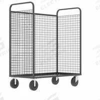 VALLEY CRAFT Cage Cart: 2,000 lb, Overall Dim. 57 in L x 30 in W x 68 in H, Rubber, Gray (MPN F89256VCGY). Key specifications — Caster/Wheel Configuration: (2) Swivel; Color: Gray; Brand: VALLEY CRAFT.
