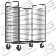 VALLEY CRAFT Cage Cart: 2,000 lb, Overall Dim. 57 in L x 30 in W x 68 in H, Rubber, Gray (MPN F89256VCGY). Key specifications — Caster/Wheel Configuration: (2) Swivel; Color: Gray; Brand: VALLEY CRAFT.