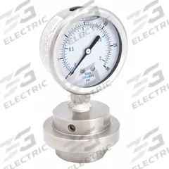 KODIAK Pressure Gauge with Diaphragm Seal: 0 psi to 30 psi, KC301/DSM35LP, 2 1/2 in Dial, Bottom, 4X (MPN KC301L2530/DSM3512LP). Key specifications — Brand: KODIAK; Gauge Case Liquid: Glycerin; Seal Fill Liquid: Mineral Oil; Gauge Case Material: 304 Stainless Steel; Seal Lower Housing Material: 316 Stainless Steel; Accuracy: ±1.60%; Gauge Wetted Parts: Stainless Steel.