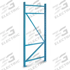 STEEL KING Upright Frame: Bolted, 12 ft Overall Ht, 36 in x 3 in, Blue, Steel, 7 ga Upright Gauge (MPN BCF3L036144F03PB). Key specifications — Color: Blue; Brand: STEEL KING.