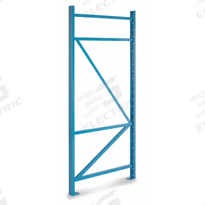 STEEL KING Upright Frame: Bolted, 12 ft Overall Ht, 36 in x 3 in, Blue, Steel - Steel King Heavy-Duty Bolted Pallet Rack Uprights