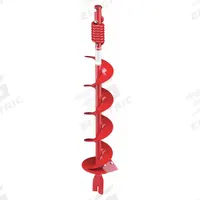 ECHO Earth Auger: 34 in Overall Lg, 6 in Overall Dia, Steel, Powder Coated, Clockwise Rotation (MPN 99944900180). Key specifications — Brand: ECHO; Driveshaft Connection Shape: Round; Finish: Powder Coated; Material: Steel; Rotation: Clockwise.