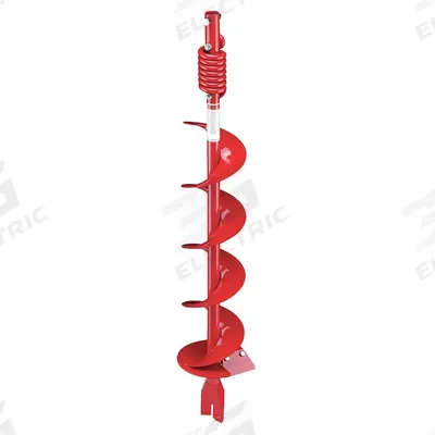 ECHO Earth Auger: 34 in Overall Lg, 6 in Overall Dia, Steel, Powder Coated - Earth Auger Bits