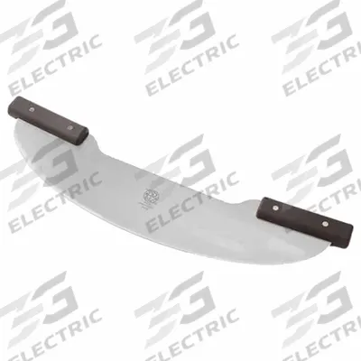 AMERICAN METALCRAFT Pizza Rocker Knife: 2 Handles, 20 in Blade Lg, Nylon, Brown - Furnishings, Appliances and Hospitality