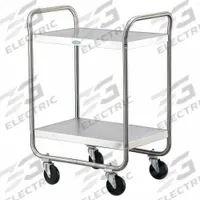 LAKESIDE Tubular Utility Cart: 500 lb Max Load Capacity, 2 Shelves, 35 3/4 in Overall Ht (MPN 210). Key specifications — NSF Certified: Yes; Brand: LAKESIDE; Caster Type: (4) Swivel; Material: Stainless Steel; Product Type: Tubular Utility Cart.