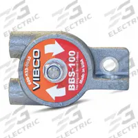 VIBCO Pneumatic Vibrator: 20 lbf, 12,000 vpm, 1/8 in NPT, BBS, 66 dBA, 3.5 cfm @ 60 psi, Aluminum (MPN BBS-100). Key specifications — attr671163: 66 dBA; attr671170: 20 lbf @ 60 psi; attr671165: 12,000 vpm @ 60 psi; attr671184: 1/8 in; attr671185: NPT; attr671192: NPT; attr671193: 1/8 in; attr671175: VIBCO.