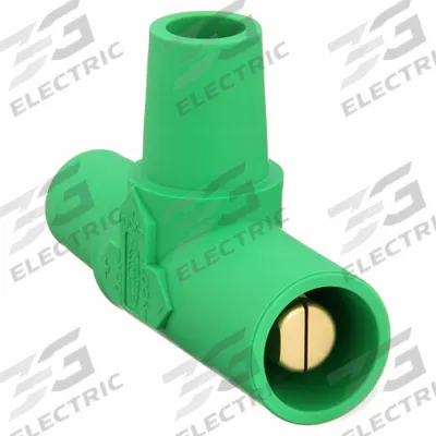 HUBBELL Tapping Tee: Female-Male-Female, Green, 600V AC/600V DC, 400 A - Tapping Tees