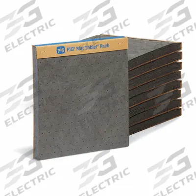 PIG Sorbent Pad: 9 7/8 oz Volume Absorbed Per Pad, 15 in x 14 in Pad Size (L x W) - Sorbent Pads