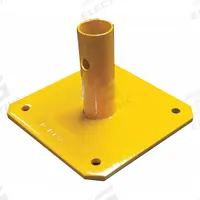 BIL-JAX Scaffold Base Plate: Base Plate, Steel, Platforms (MPN 0030-116). Key specifications — Color: Yellow; Compatible with Manufacturer Model Number: 6004-02552; Included Components: Snap Pin; Material: Steel; Product Type: Base Plate; Brand: BIL-JAX.