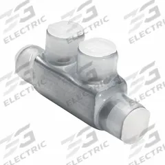 BURNDY Multitap Connector: 2 Port, In-Line Entry, 10 AWG – 350 kcmil Wire Size, Clear (MPN BISR350). Key specifications — Body Material: Aluminum; Brand: BURNDY.