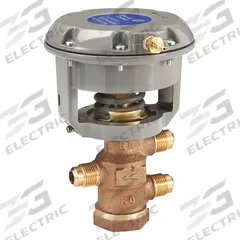 JOHNSON CONTROLS Pneumatically Actuated Diaphragm Valve: 1/2 in, Brass, 3-Way, Flare x Flare x Flare (MPN V-4332-1006). Key specifications — Diaphragm Material: Reinforced Synthetic Rubber; Actuator Operation: Air to Spring; Connection Type - Side 2: Flare; Brand: JOHNSON CONTROLS; For Media: Water; Inlet Connection: Flare; Diaphragm Valve Type: 3-Way; Connection Type-Side 1: Flare.