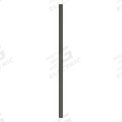 ASI GLOBAL PARTITIONS Partition Column: Steel, Smooth Semi Gloss, Black, 82 in Ht, 3 in Wd - Pilasters for Bathroom Partitions