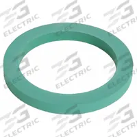 Cam and Groove Gasket: 2 in For Coupling Size, Green, 2 5/8 in Outside Dia, Flat, 0.25 in Thick, FKM (MPN GASK-QCV200-G). Key specifications — Color: Green; Color Code Stripe: None; Metal Detectable: No; Durometer: 60A; Gasket Material: FKM; Brand: APPROVED VENDOR.