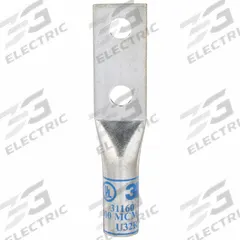 Compression Lugs: For 400 kcmil, Stranded Wire, 1/2 in Stud Size, Long, Copper Barrel (MPN 31160). Key specifications — Inspection Hole: No; For Wire Type: Stranded; For Wire Sizes: 400 kcmil; Brand: 3M; Manufacturer Part Number: 31160.