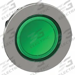 SCHNEIDER ELECTRIC Pilot Light Head: 30 mm Panel Mounting Hole Dia, Green, Smooth, LED, XB4 Series (MPN ZB4FV033). Key specifications — Brand: SCHNEIDER; Compatible Lamp Module Type: Universal LED Module; Compatible with Series: XB4.