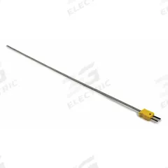 DAYTON Thermocouple Probe: -325°F to 2,280°F /-200°C to 1,250°C, Type K, Rounded Tip, 18 in Probe Lg (MPN 36GK72). Key specifications — attr1275752: 20 AWG; attr1275757: 18 in; attr1275763: ±1.1 % Below 293 °C, ±0.4 % Otherwise; attr1275765: 36GK72; attr1275769: DAYTON; attr1434700: Weld.