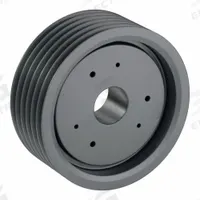 APPROVED VENDOR V-Belt Pulley: 8V1800, 6 Groove, 18 in OD, Bushed Bore, J, For 8V/8VX Belt Section (MPN 68V1800J). Key specifications — Pulley Industry Number: 8V1800; Pitch Diameter: 18 in (8V); For Belt Section (broad, with similar types): 8V or 8VX.