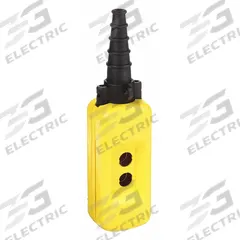 SCHNEIDER ELECTRIC Pendant Enclosure: 2 Holes, 22 mm Operator Size, Rubber Sleeve Cable Entry Type (MPN XACA02H7). Key specifications — Cable Entry Type: Rubber Sleeve; Enclosure Material: Plastic; Brand: SCHNEIDER; Number of Columns: 1.