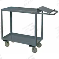 APPROVED VENDOR Utility Cart: 1,200 lb, 2 Shelves, 51 in L x 18 in W x 41 in H Overall Dim, Flat (MPN OPC-1836-2-95). Key specifications — Caster Wheel/Tread Material: Polyurethane; Brand: APPROVED VENDOR; Caster/Wheel Configuration: (2) Swivel with Brake.
