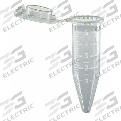 GLOBE SCIENTIFIC Centrifuge Tube: Centrifuge Tube, Polypropylene, 5 mL Capacity - mL - Plastic Centrifuge Tubes
