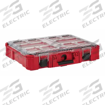 MILWAUKEE PACKOUT Tool Case: 19 11/16 in W x 15 1/2 in D x 4 5/8 in H, Plastic, Red - PACKOUT Tool Organizer Boxes