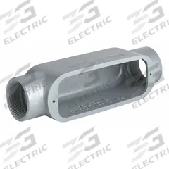 Conduit Outlet Body: Aluminum, 2 1/2 in Trade Size, C Body, 153 cu in Body Capacity, Threaded Hub (MPN OC-7). Key specifications — Finish: Powder Coated; Includes: Set Screw Hubs; For Use With: IMC; Brand: HUBBELL KILLARK; Hub Style: Threaded; Mfr. Series: O.