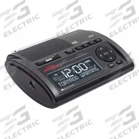 MIDLAND Portable Weather Radio: AM/FM/NOAA, Gray, 5 7/32 in Overall Dp, 7 in Overall Ht (MPN WR400). Key specifications — Features: Programmable Alerts for Up to 25 Different Counties; Includes: AC Adapter; Radio Bands: FM; Alert Style: Audible Alert; Brand: MIDLAND; Includes Display: Display Included.