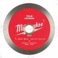 MILWAUKEE Diamond Saw Blade: Granite/Marble/Porcelain/Tile, 4 in Blade Dia., Wet/Dry, Continuous (MPN 49-93-9502). Key specifications — attr1097734: Wet/Dry; attr1097738: Angle Grinder; attr1097751: MILWAUKEE.