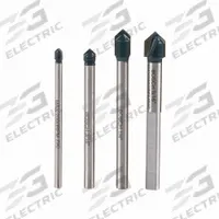 BOSCH Glass, Tile and Porcelain Drill Bit Set: 2 in_2 1/4 in Overall Lg, 4 Drill Bits (MPN GT2000). Key specifications — attr253610: Glass; attr277139: BOSCH.