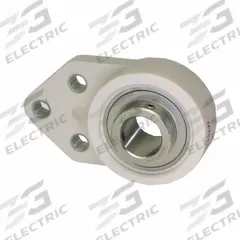 IPTCI BEARINGS 3 Bolt Flange Bearing: Radial Ball, 1 3/16 in Bore, PBT Plastic, Set Screws, Ball (MPN SUCTFB206-19 IP69K). Key specifications — Bore Type: Cylindrical; Brand: IPTCI BEARINGS; Housing Material: PBT Plastic; Lubricant Material: H-1 Grease; Mounting Bolt Size: 5/16 in; Split Housing: Not Split; System of Measurement: Inch.