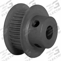 DAYTON Timing Pulley: Modified Curvilinear, Fixed, For GT Timing Belt Section, For 6 mm Belt Wd (MPN 32-2P06M6FA6). Key specifications — Brand: DAYTON; Finish: Clear Anodized; For Belt Series: Powerhouse®.