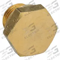 LEGRIS Plug: Cored Plug, C36000 Brass, 1/8 in, BSPP Threaded, 3,626 psi, 1/2 in Lg (MPN 0200 10 00). Key specifications — Maximum Operating Pressure: 3,626 psi.