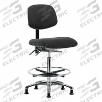 ESD Chair: Fabric, Armless, Ht Range 26 1/4 in to 36 in, 18 1/2 in Seat Wd, 17 in Seat Dp, 0 Casters (MPN BR-ESD-FHBCH-CR-T0-A0-CF-EG-ESDBLK). Key specifications — Foot Support: Yes; Back Tilt Backward: 13.5°; Back Tilt Forward: 10.5°; Base Material: Aluminum; Brand: APPROVED VENDOR; Product Type: ESD Task Chair; ESD-Safe: ESD-Safe.