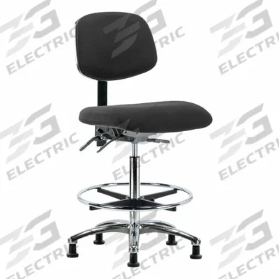 APPROVED VENDOR Chair: Fabric, Armless, Ht Range 26 1/4 in to 36 in, 18 1/2 in Seat Wd - Fabric ESD Chairs