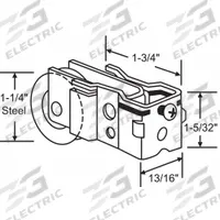 APPROVED VENDOR Roller: 1 5/32 in Lg, 13/16 in Wd, 150 lb Max Wt (MPN 9-215). Key specifications — Product Type: Roller; Brand: APPROVED VENDOR.