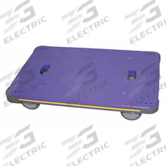 APPROVED VENDOR General Purpose Dolly: 500 lb, 35 in L x 23 in W x 8 in H Deck, Rubber Padded, Blue (MPN 10Z907). Key specifications — Brand: APPROVED VENDOR; Deck Color: Blue; Caster/Wheel Configuration: (4) Swivel; With Reinforcing Cross Brace: No; With Tow Eye: No.