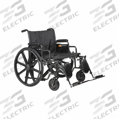 FIRST VOICE Wheelchair: 600 lb Wt Capacity, 28 in Seat Wd, 20 in Seat Dp, Nylon, 28 in Back Ht - Transport Bariatric Wheelchairs