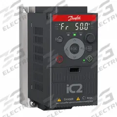 DANFOSS Compact General Purpose Drive Assembly: In Phase Three, Out Phase Three, 10 hp, IP20, Black (MPN 137N0760 + 132G0200). Key specifications — Style: Compact; Color: Black/Blue/Gray; Output Voltage: 200-240V AC; Output Phase: Three.