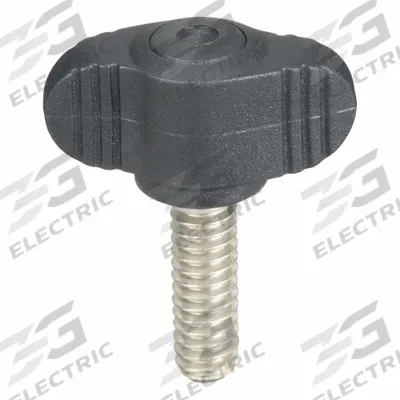 KIPP Hand Knob: Wing, Plastic w/ SS Thread, 1/4"-20 Thread, 20 mm Thread Lg - Wing Knobs with Threaded Stud