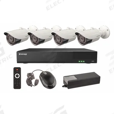 VITEK Video Surveillance Digital Systems: Bullet, 4 Cameras Included, 2.8 mm Max Focal Lg - Video Surveillance Digital Systems w/ Cameras