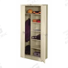 TENNSCO Storage Cabinet: 36 in x 24 in x 78 in, 5 Shelves, Swing Handle & Keyed, 22 ga Panel, Adj (MPN 2472 SD). Key specifications — Shelf Adjustability: Adjustable; Base Type: Frame; Cabinet Color: Sand; For Use Outdoors: No; Frame Assembled: Unassembled; Cabinet Storage Components: Hanging Rods; Brand: TENNSCO; Cabinet Style: Hanging Rod and Shelves.