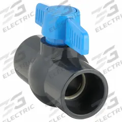 APPROVED VENDOR Manual Two-Way Ball Valve: 1 1/4 in, PVC, Straight, Socket x Socket, One-Piece, Tee (MPN 107-636-NPG). Key specifications — Brand: APPROVED VENDOR; Handle: Tee.